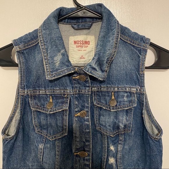 MOSSIMO DENIM VEST SIZE WOMEN'S SMALL PETITE - Picture 2 of 5